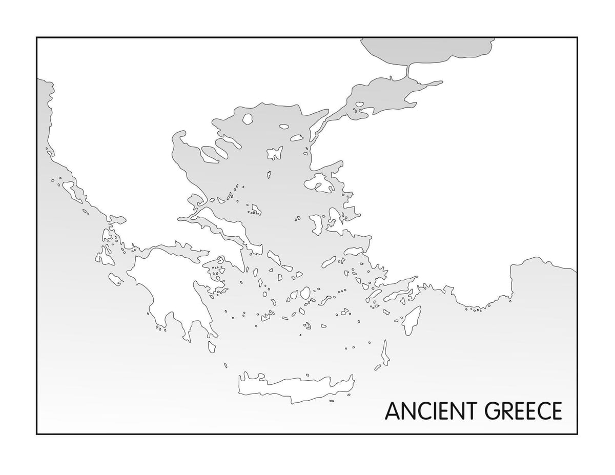 古希腊空白的地图