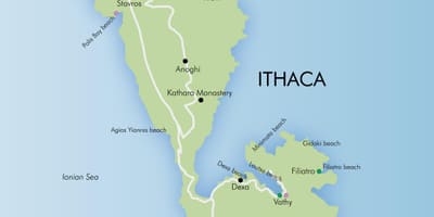 地图的Ithaca希腊