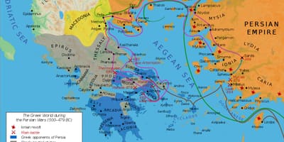地图的古希腊和波斯的