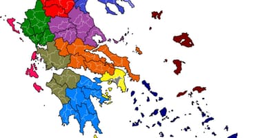 希腊市镇的地图
