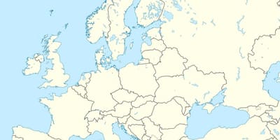 希腊在欧洲的地图