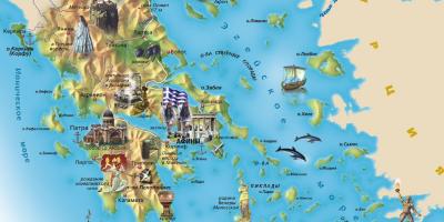 希腊吸引力的地图